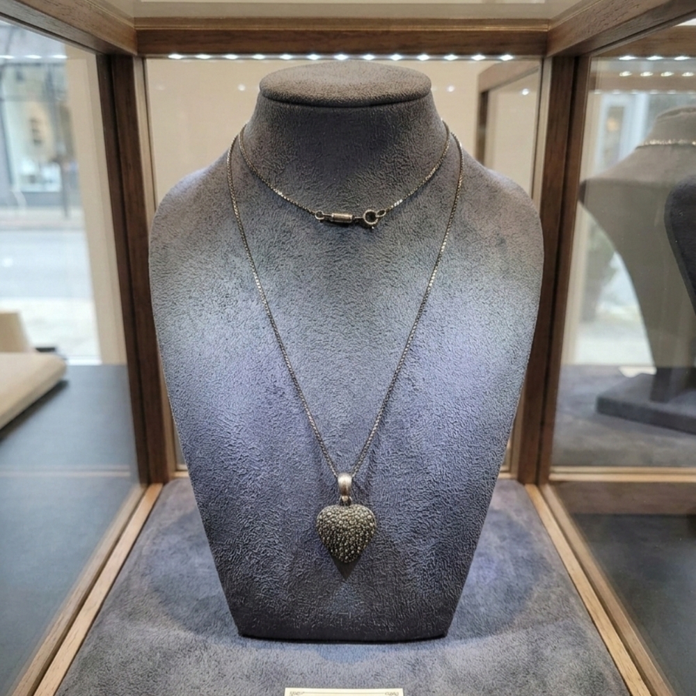 Elegant Sterling Silver Heart Pendant Necklace